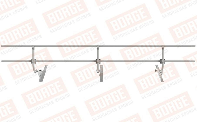 Кровельное ограждение Borge для черепичной кровли оцинкованное RAL 9006, 300*60 см