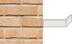 Клинкерная плитка угловая ручной формовки Feldhaus Klinker NF 14 W733 vascu crema pandra 240*71*115*14 мм