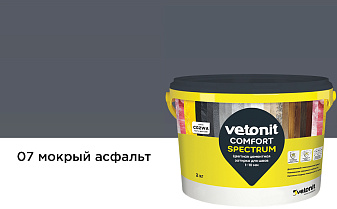 Затирка для швов vetonit comfort spectrum, 07 мокрый асфальт, 2 кг