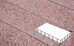 Плитка тротуарная Готика, Granite FINO, Плита Б.6.П.8, Ладожский, 600*200*80 мм