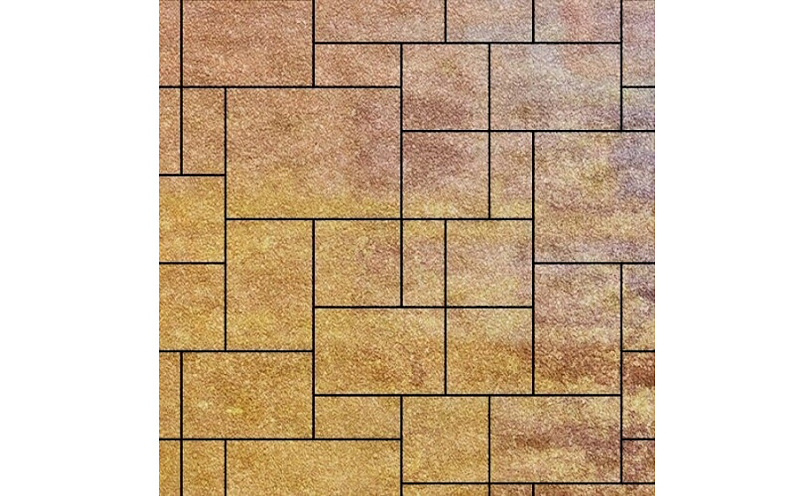 Плитка тротуарная SteinRus Инсбрук Альпен Б.7.Псм.6, Native, ColorMix Брайс, толщина 60 мм