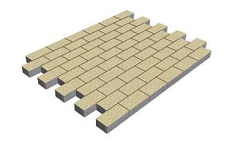 Плитка тротуарная SteinRus Прямоугольник Б.6.П.6 Native, слоновая кость, 200*100*60 мм