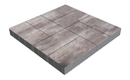 Плитка тротуарная SteinRus Грас Б.4.П.8, гладкая, Умбра, 400*200*80 мм