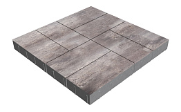 Плитка тротуарная SteinRus Грас Б.4.П.8, гладкая, Умбра, 400*200*80 мм