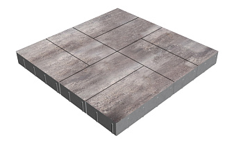 Плитка тротуарная SteinRus Грас Б.4.П.8, гладкая, Умбра, 400*200*80 мм