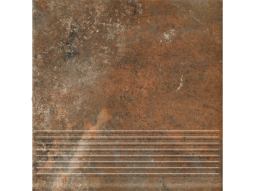 Клинкерная ступень Paradyz Arteon Brown с насечками, 300*300*8,5 мм