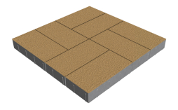 Плитка тротуарная SteinRus Грас Б.4.П.8, Native, бежевый, 400*200*80 мм