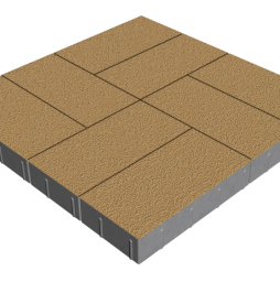 Плитка тротуарная SteinRus Грас Б.4.П.8, Native, бежевый, 400*200*80 мм