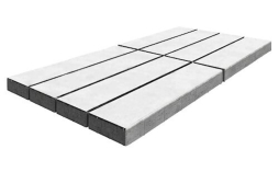 Плитка тротуарная SteinRus Гранада Б.7.П.8 гладкая, белый, 600*200*80 мм