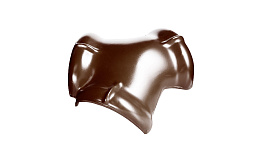 Керамическая черепица вальмовая конечная Koramic №11 Dark Brown Engobe
