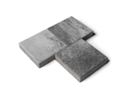 Плитка тротуарная Квадрат Б.1.К.6 листопад гладкий антрацит, 300*300*60 мм