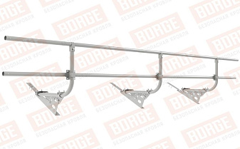 Кровельное ограждение Borge для черепичной кровли оцинкованное RAL 9006, 300*60 см