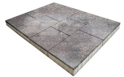 Плитка тротуарная SteinRus Инсбрук Ланс Б.5.Псм.6, Native, ColorMix Умбра, толщина 60 мм