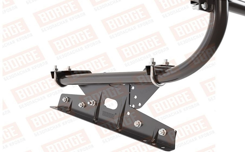 Кровельное ограждение Borge для фальцевой кровли оцинкованное RAL 8019, 300*60 см