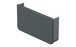 Заглушка универсальная Qstalyo RAL 7016, ПВХ, для системы D 125/80*80 мм