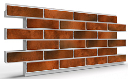 Термопанель на пенополистироле (ППС) с клинкерной плиткой BestPoint Retro Brick Chili 1145*470*40 мм