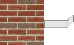 Клинкерная плитка угловая ручной формовки Feldhaus Klinker NF 14 W689 sintra ardor 240*71*115*14 мм