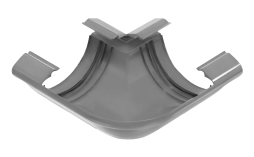 Угол желоба универсальный 90° BRAAS, 150/100 мм, ПВХ, графит