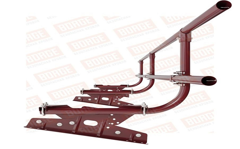 Кровельное ограждение Borge для фальцевой кровли оцинкованное RAL 3005, 300*60 см