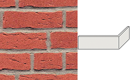 Клинкерная плитка угловая ручной формовки Feldhaus Klinker NF 14 W694 sintra carmesi 240*71*115*14 мм
