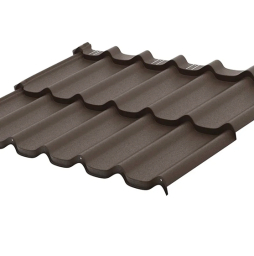 Металлочерепица Aquasystem Стокгольм RAL 8019 MATT