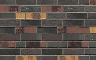Кирпич клинкерный Muhr 40 Kobalt Spezial geflammt гладкий, Spar NF, 240*55*71 мм