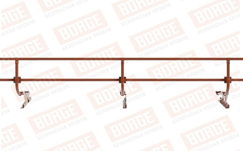 Кровельное ограждение Borge для фальцевой кровли оцинкованное RAL 8004, 300*60 см