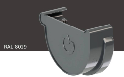 Заглушка желоба правая KROP PVC для системы D 130/90 мм, RAL 8019