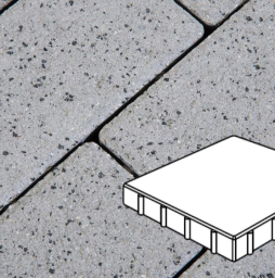 Плитка тротуарная Готика Granite FERRO, Квадрат Б.4.К.6, Белла Уайт 400*400*60 мм