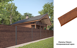 Забор-жалюзи Aquasystem Printech, Classic, Американский орех, гладкая
