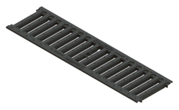 Решетка водоприемная пластиковая Standartpark PolyMax Basic РВ-10.14.50-ПП DN100 щелевая, 498*136*17,6 мм