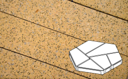 Плитка тротуарная Готика, City Granite FINERRO, Полигональ Б.8.Фсм.8, Жельтау, 893*780*80 мм