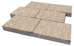 Плитка тротуарная SteinRus Парк Плейс Б.3.П.8 Backwash, Грейзен, 600*300*60 мм