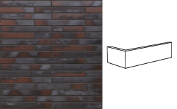 Клинкерная плитка угловая King Klinker KING SIZE LF03 Iron clay, 240*52*115*14 мм