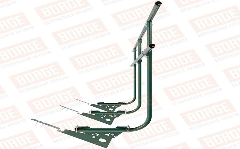 Кровельное ограждение Borge для черепичной кровли оцинкованное RAL 6005, 300*120 см
