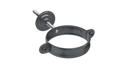 Хомут с комплектом крепления Aquasystem PE dRain RAL 7024 D 90 мм