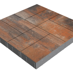Плитка тротуарная SteinRus Грас Б.4.П.8, гладкая, Рей, 400*200*80 мм