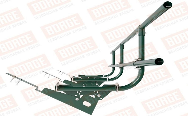 Кровельное ограждение Borge для черепичной кровли оцинкованное RAL 6005, 300*60 см