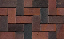 Тротуарная клинкерная брусчатка Muhr №04S Rotbraun-bunt spezial, 290*90*52 мм