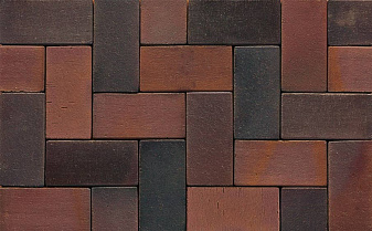Тротуарная клинкерная брусчатка Muhr №04S Rotbraun-bunt spezial, 290*90*52 мм