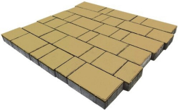 Плитка тротуарная SteinRus Бельпассо А.23(М).Псм.4, гладкая, песочный, толщина 40 мм