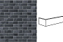 Клинкерная плитка угловая King Klinker Dream House 32 Black Pearl RF10, 250*65*120*10 мм