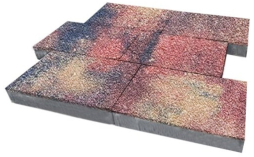 Плитка тротуарная SteinRus Парк Плейс Б.3.П.8, Native, ColorMix Оригон, 600*300*80 мм