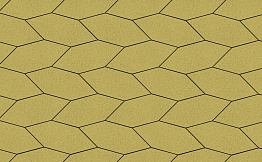 Плитка тротуарная Скошенный шестиугольник Б.1.ШГ.6, гладкий желтый
