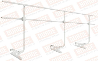 Кровельное ограждение Borge для фальцевой кровли оцинкованное RAL 9003, 300*120 см
