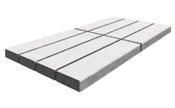 Плитка тротуарная SteinRus Гранада Б.7.П.8, Native, белый, 600*200*80 мм