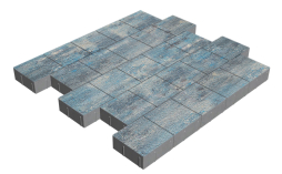 Плитка тротуарная SteinRus Виго В.3.К.8, Antico, Амбер, 200*200*80 мм