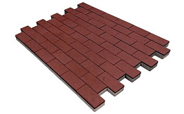 Плитка тротуарная SteinRus Прямоугольник А.6.П.4, гладкая, красный, 200*100*40 мм