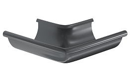 Угол желоба наружный  Aquasystem PE dRain RAL 7024 D 125 мм