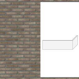 Гибкий кирпич StoCleyer Brick, угловой элемент 4/4 corner, 11158 коричневый, NF